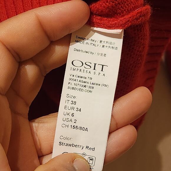 Women's XS Red Skiing Bear Cashmere & Wool Blend Sweater Holiday Xmas By Subdued - Picture 6 of 10